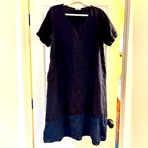 Navy blue Rosemarie dress, size large, only worn twice!